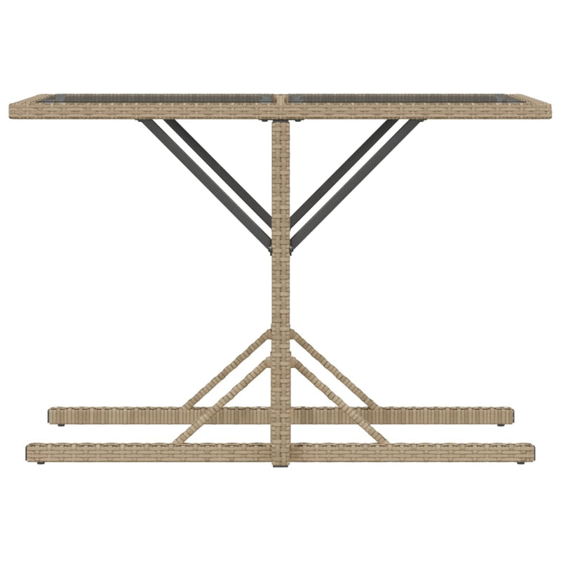 Set bistro cu perne, 3 piese, bej, poliratan