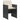 Set bistro cu perne, 3 piese, negru, poliratan