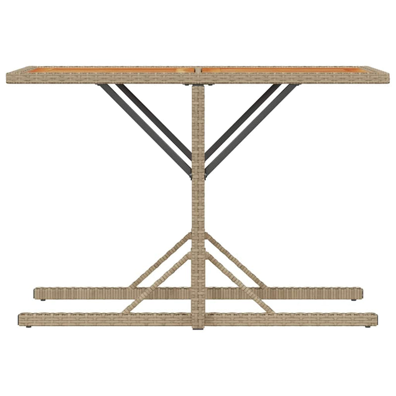 Set bistro cu perne, 3 piese, bej, poliratan