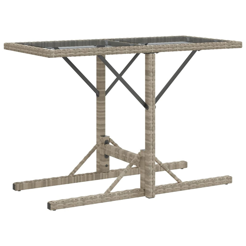 Set bistro cu perne, 3 piese, gri deschis, poliratan