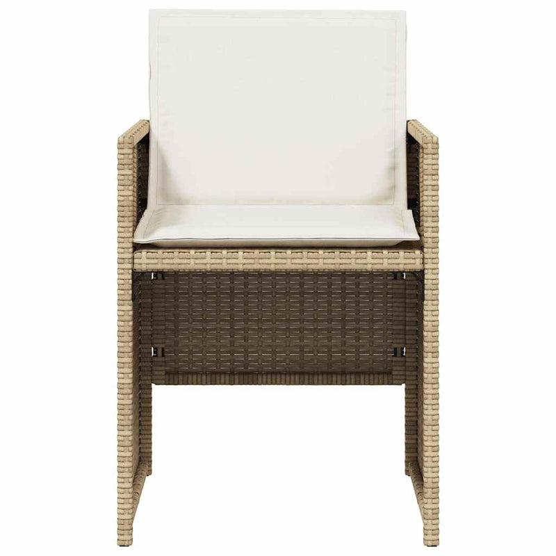 Set mobilier de grădină cu perne, 5 piese, bej, poliratan
