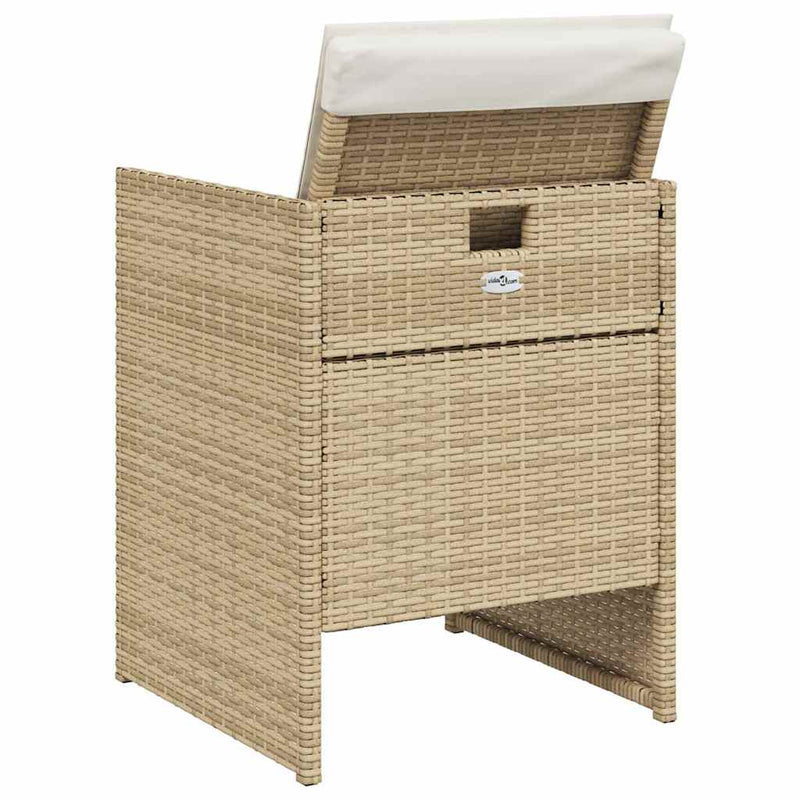 Set mobilier de grădină cu perne, 5 piese, bej, poliratan