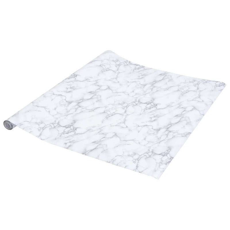 Autocolant pentru mobilier, alb marmură, 90x500 cm, PVC