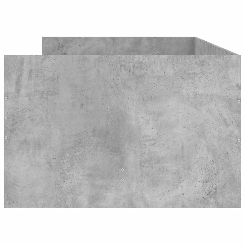 Cadru de pat cu sertare, gri beton, 90x200 cm