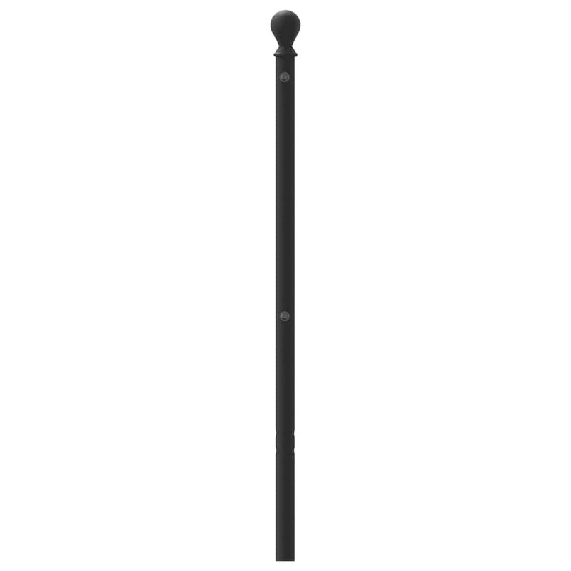 Tăblie de pat de schimb metalică, negru, 200 cm