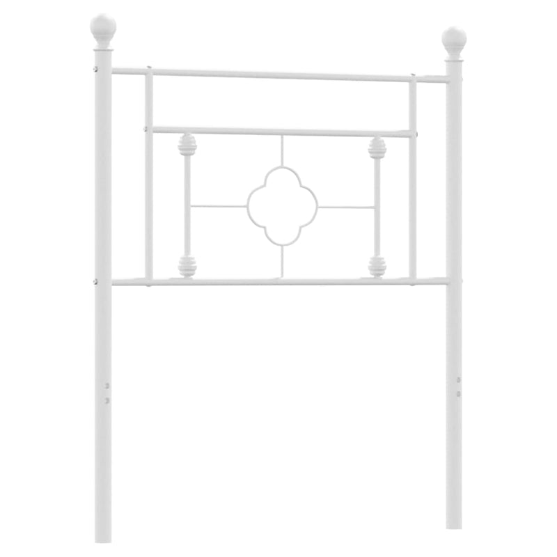 Tăblie de pat de schimb metalică, alb, 75 cm