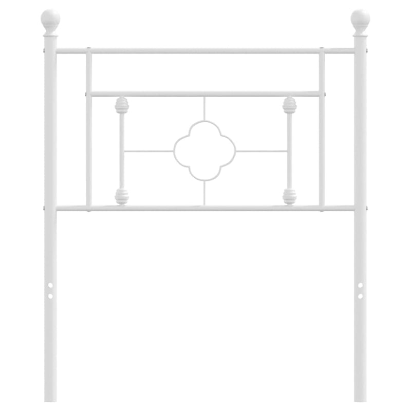 Tăblie de pat de schimb metalică, alb, 75 cm
