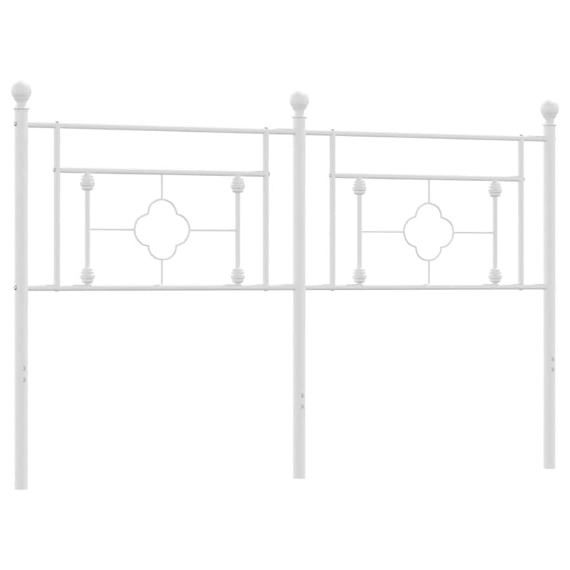 Tăblie de pat de schimb metalică, alb, 160 cm