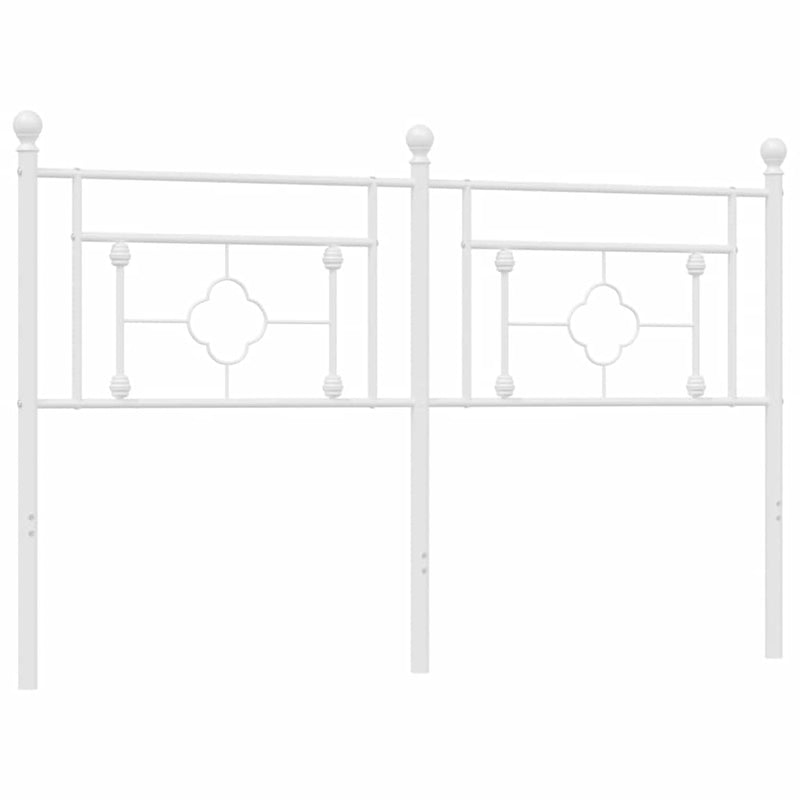Tăblie de pat de schimb metalică, alb, 160 cm