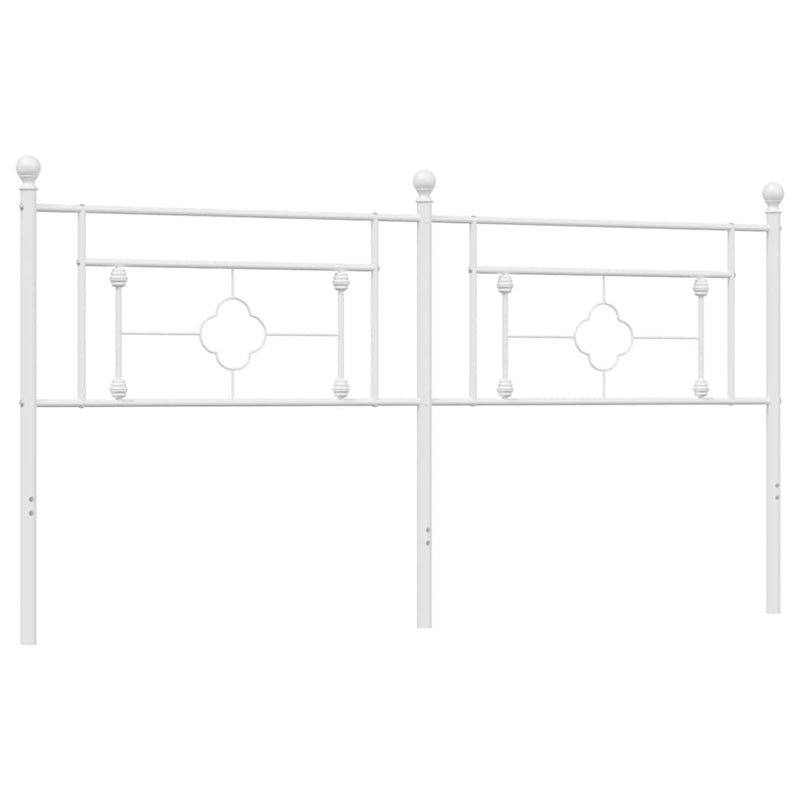Tăblie de pat de schimb metalică, alb, 180 cm