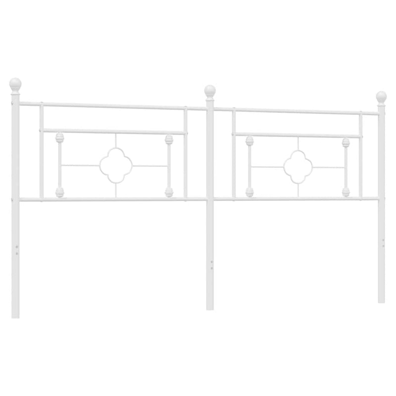 Tăblie de pat de schimb metalică, alb, 180 cm