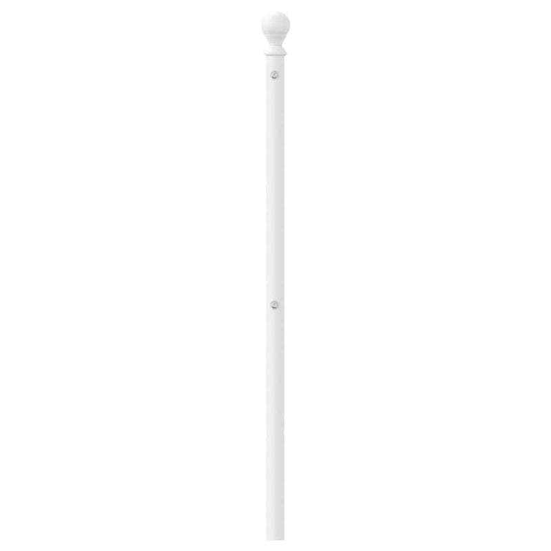 Tăblie de pat de schimb metalică, alb, 193 cm