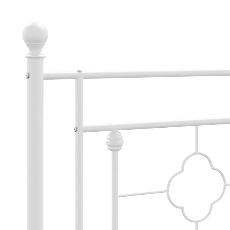 Tăblie de pat de schimb metalică, alb, 200 cm