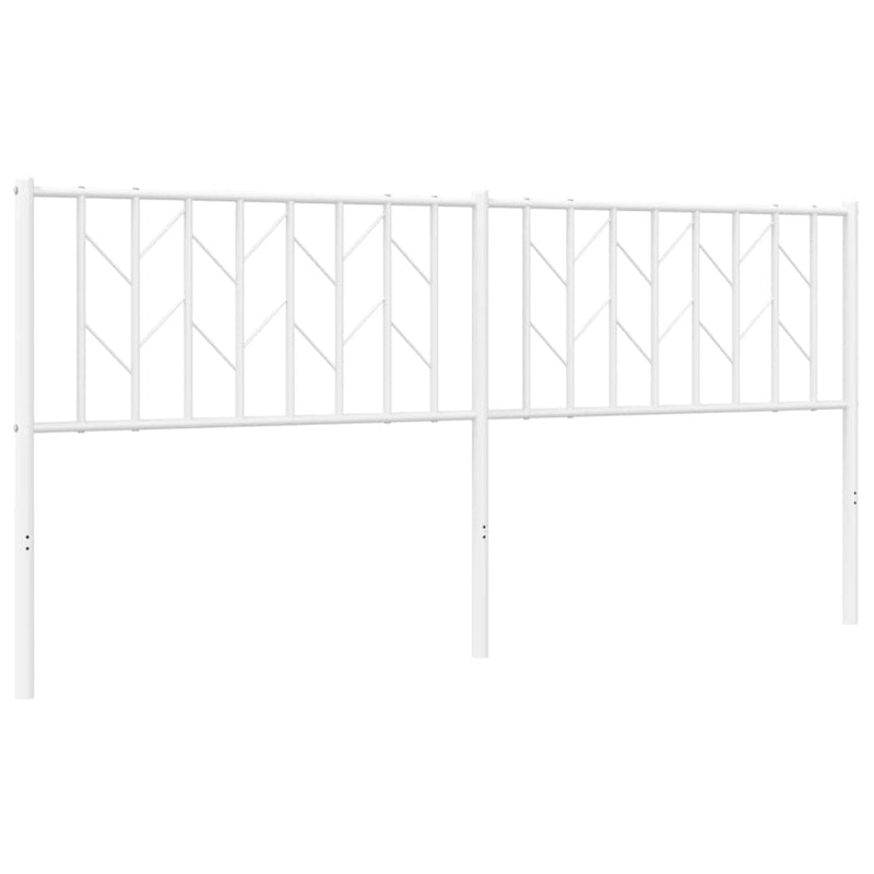 Tăblie de pat de schimb metalică, alb, 180 cm
