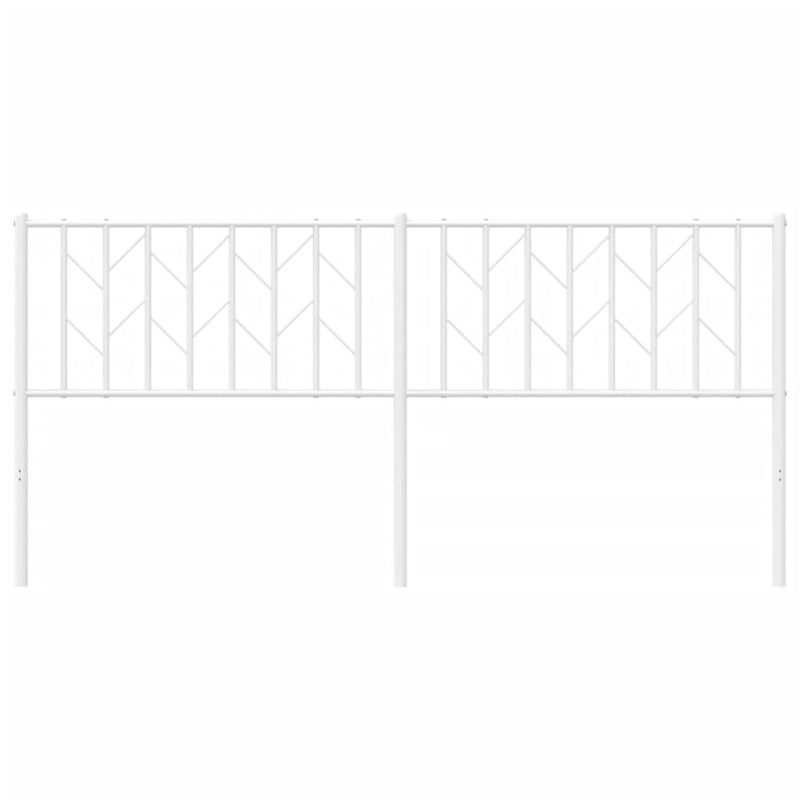 Tăblie de pat de schimb metalică, alb, 180 cm