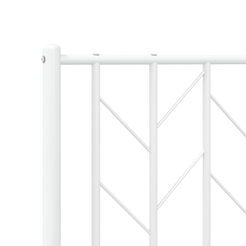 Tăblie de pat de schimb metalică, alb, 180 cm