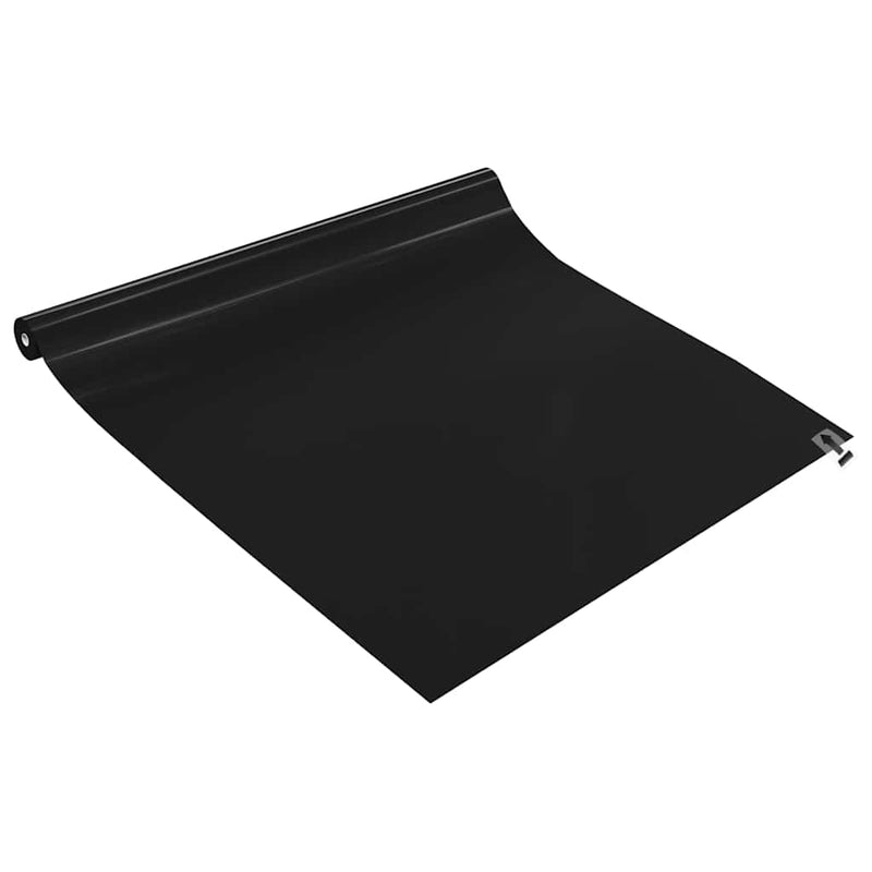 Folie fereastră, 5 buc., statică mată, neagră, PVC