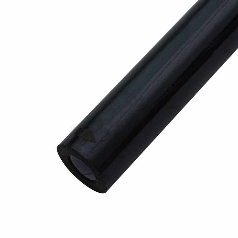 Folie fereastră, 5 buc., statică mată, neagră, PVC