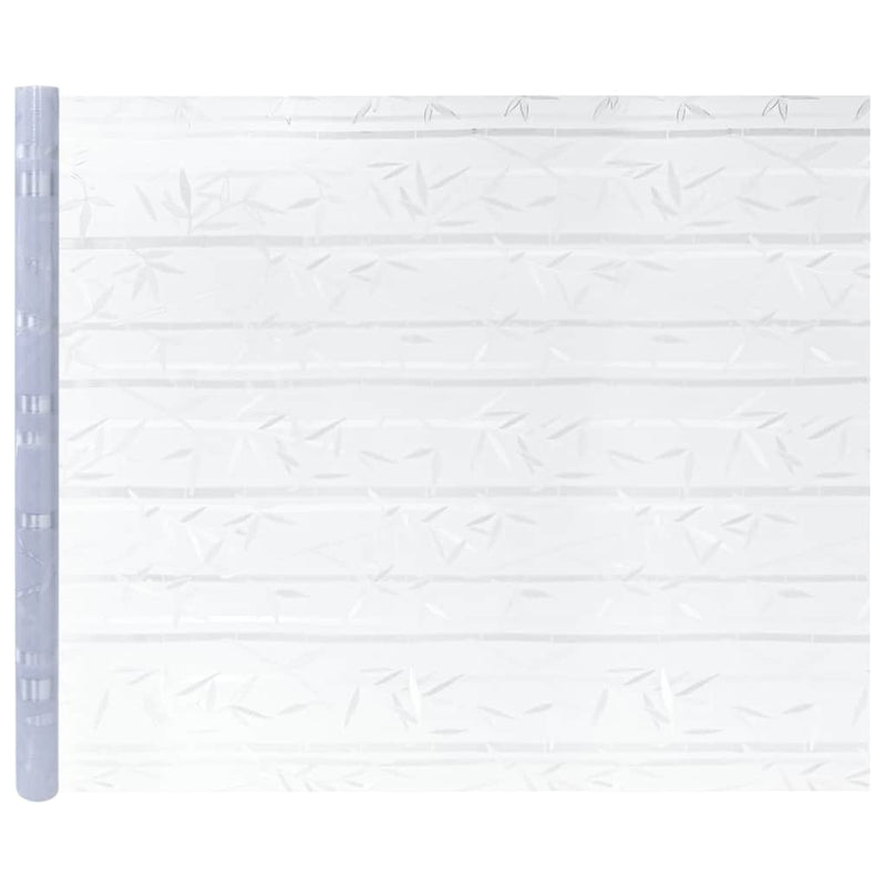 Folie fereastră, 2 buc., mată, model bambus, PVC