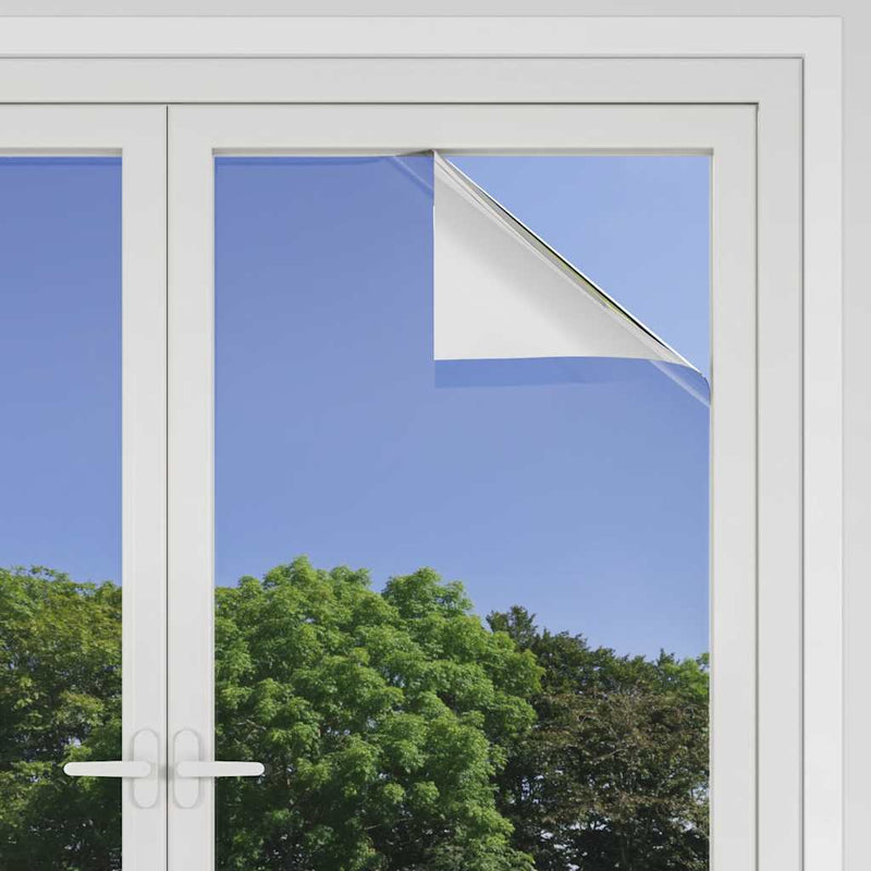 Folie solară, 5 buc., efect reflectorizant static argintiu, PVC