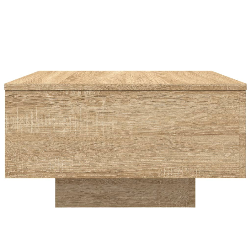 Măsuță de cafea cu lumini LED, stejar sonoma, 55x55x31 cm