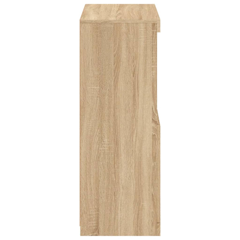 Dulap lateral cu lumini LED, stejar sonoma, lemn prelucrat