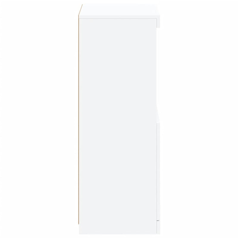 Servantă cu lumini LED, alb, 41x37x100 cm