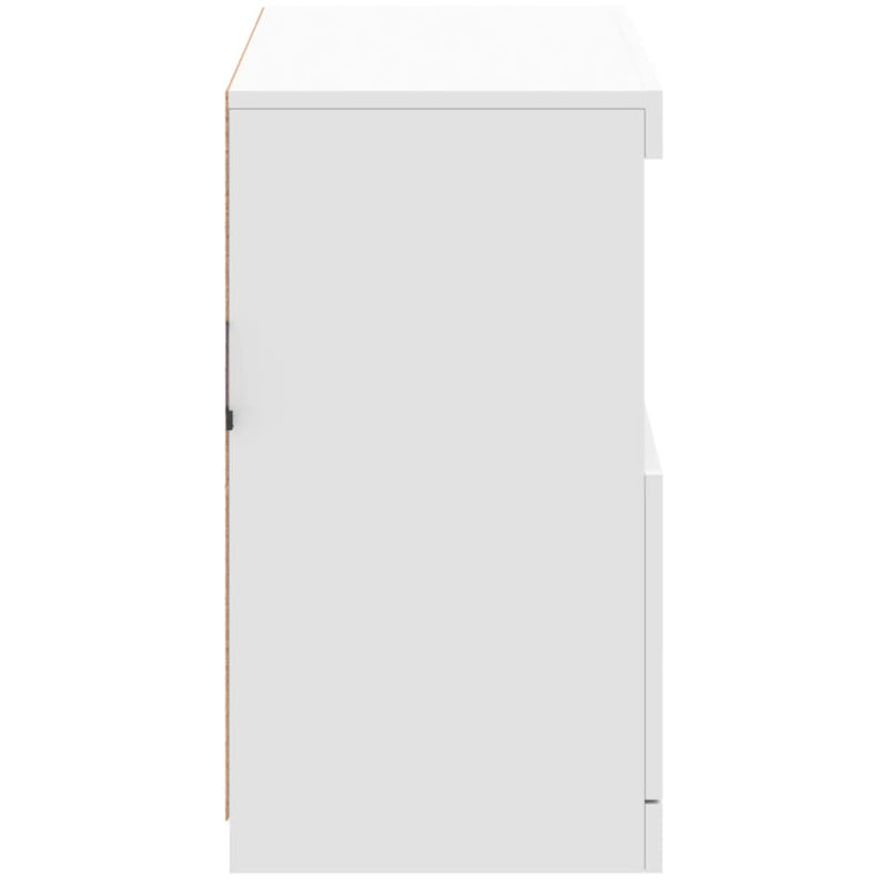 Servantă cu lumini LED, alb, 81x37x67 cm