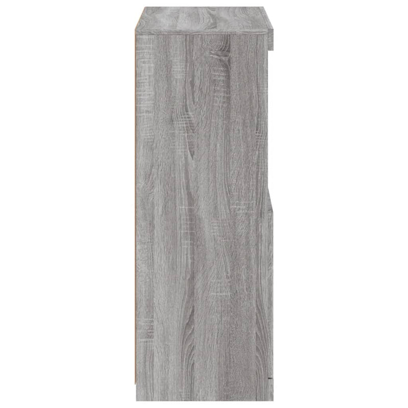 Servantă cu lumini LED, gri sonoma, 60,5x37x100 cm