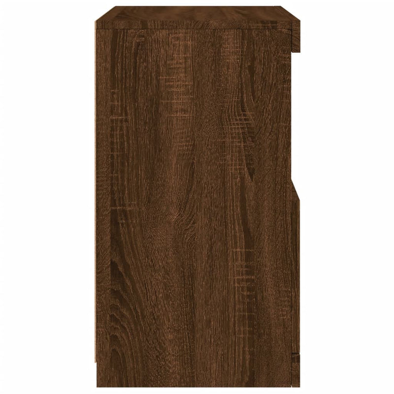 Servantă cu lumini LED, stejar maro, 41x37x67 cm