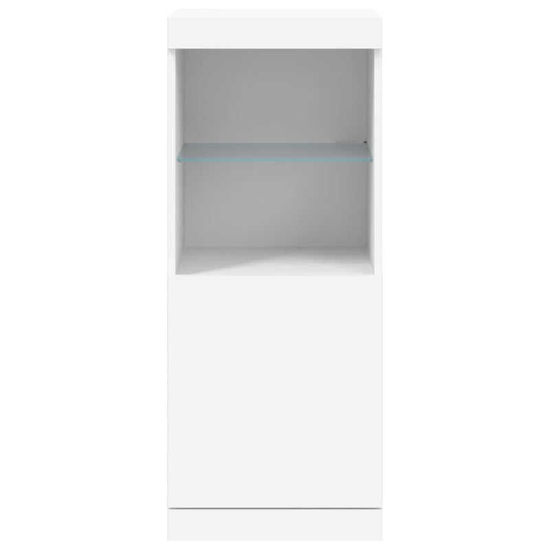 Servantă cu lumini LED, alb, 41x37x100 cm