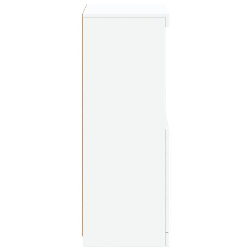 Servantă cu lumini LED, alb, 41x37x100 cm