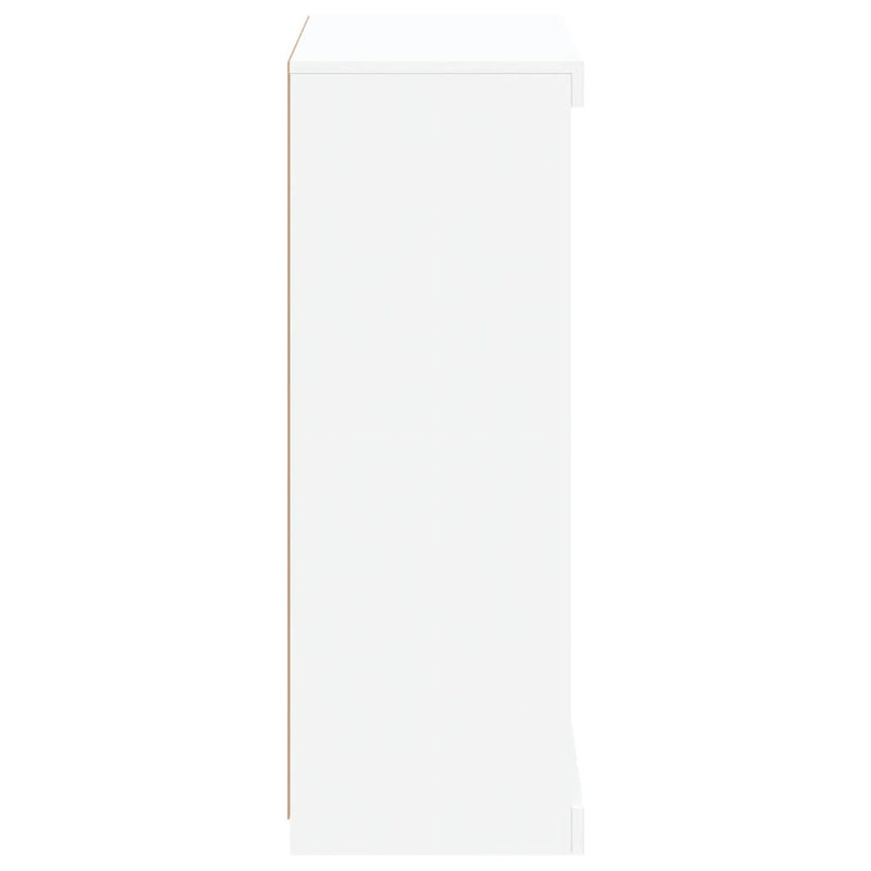 Servantă cu lumini LED, alb, 60,5x37x100 cm