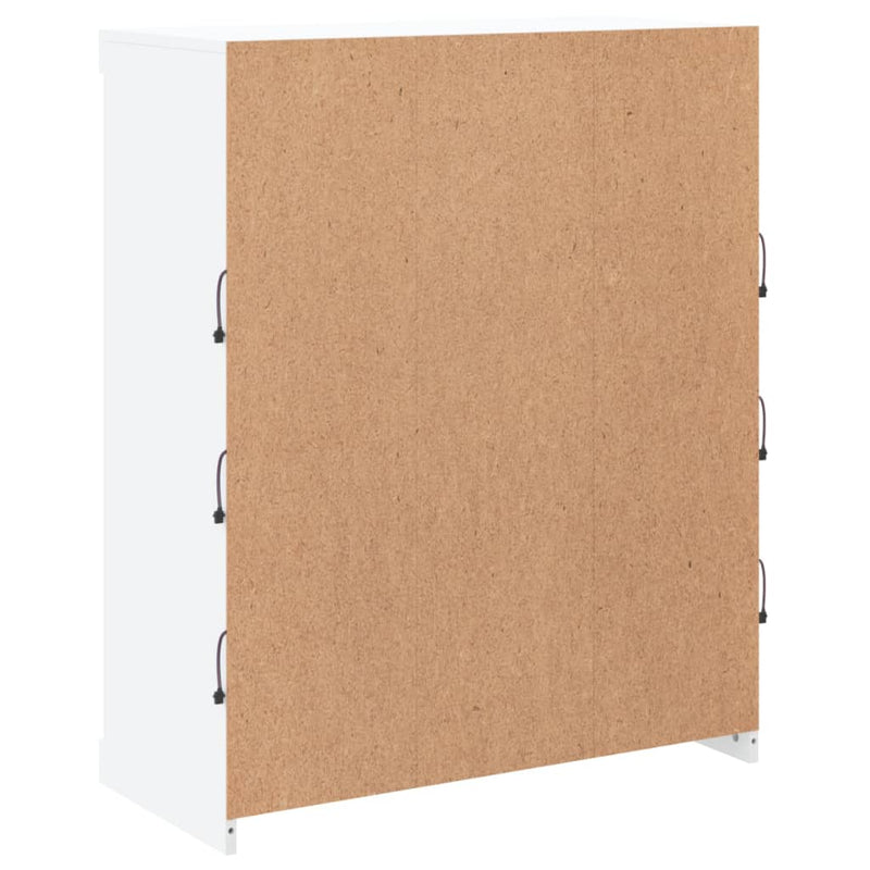 Servantă cu lumini LED, alb, 81x37x100 cm