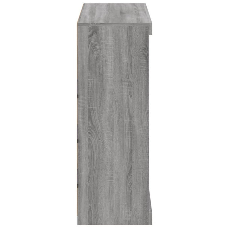 Servantă cu lumini LED, gri sonoma, 81x37x100 cm