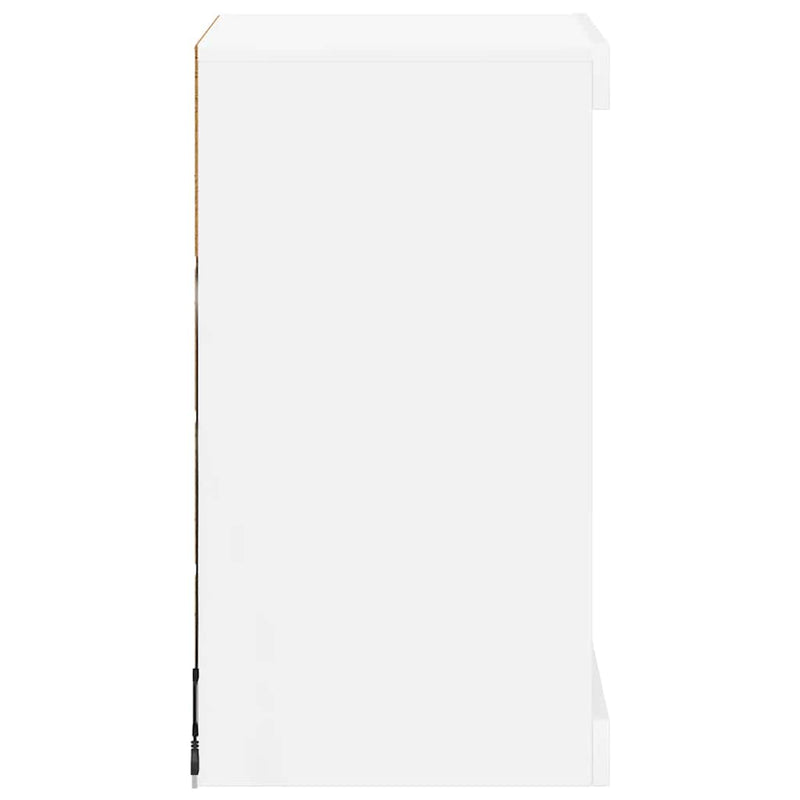 Servantă cu lumini LED, alb, 41x37x67 cm