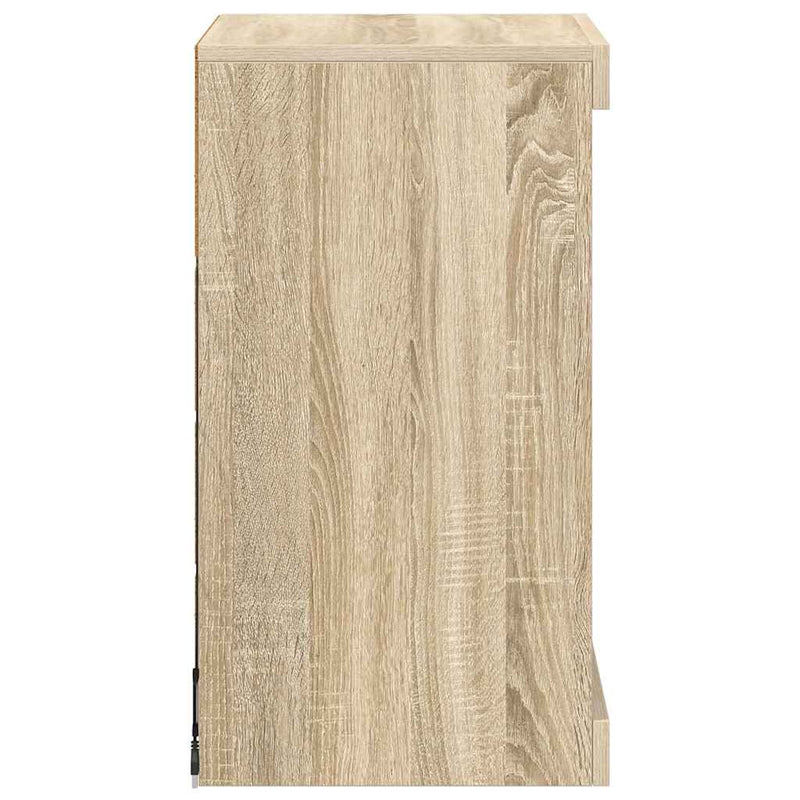 Servantă cu lumini LED, stejar sonoma, 41x37x67 cm