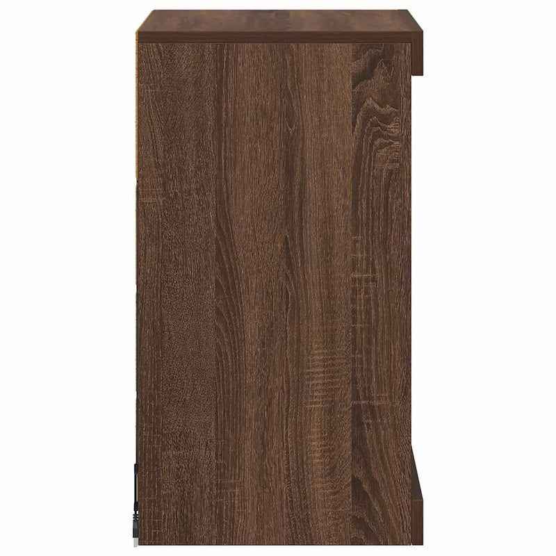Servantă cu lumini LED, stejar maro, 41x37x67 cm