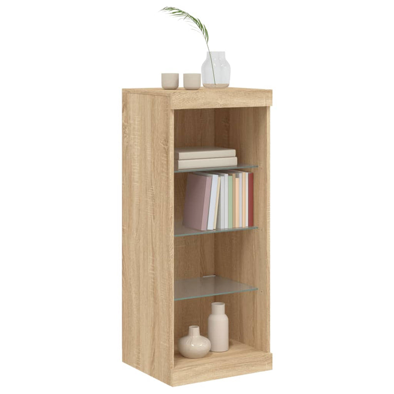 Servantă cu lumini LED, stejar sonoma, 41x37x100 cm
