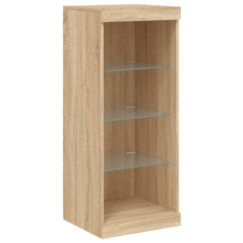 Servantă cu lumini LED, stejar sonoma, 41x37x100 cm