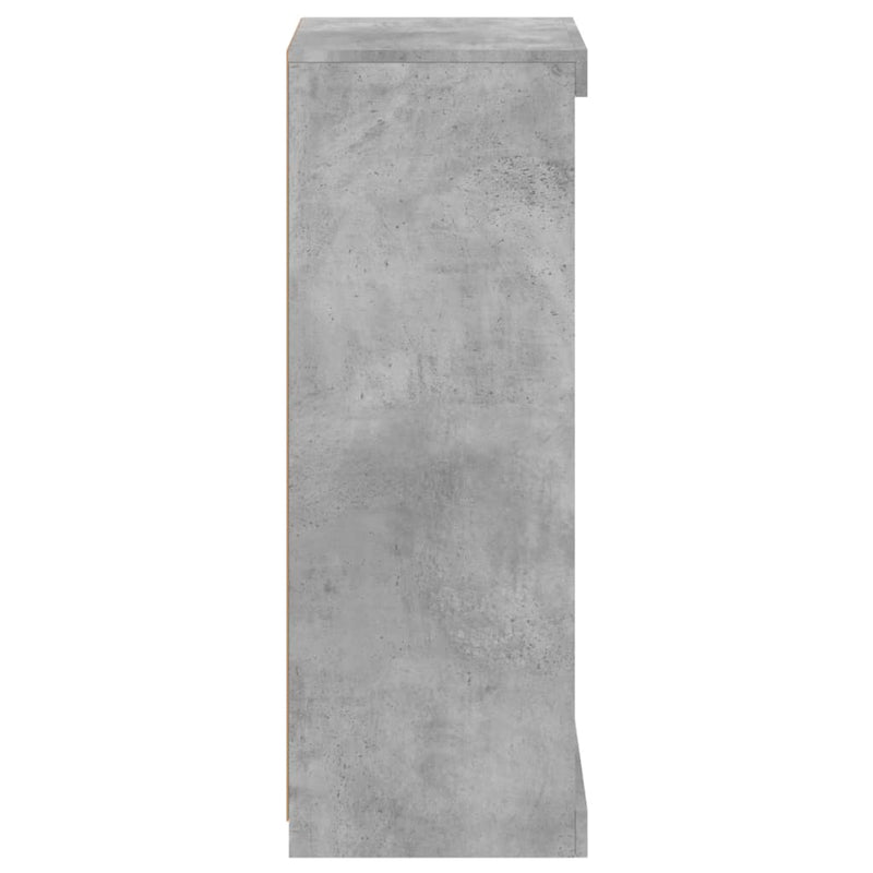 Servantă cu lumini LED, gri beton, 41x37x100 cm