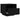 Noptiere cu lumini LED, 2 buc., negru, 40x39x37 cm