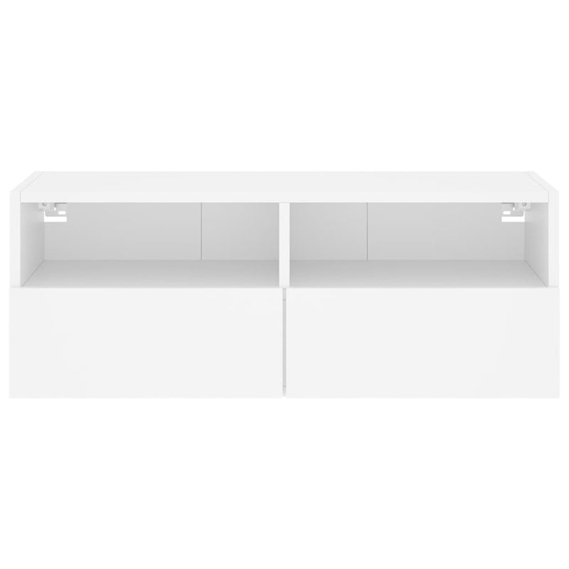 Comode TV de perete, alb, 80x30x30 cm, lemn prelucrat