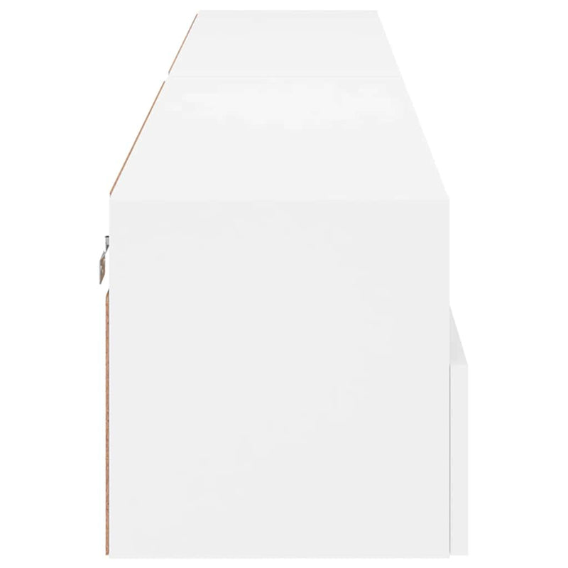 Dulapuri TV de perete 2 buc. alb 100x30x30 cm lemn compozit