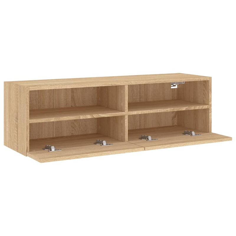 Comodă TV de perete, stejar sonoma, 100x30x30 cm lemn prelucrat