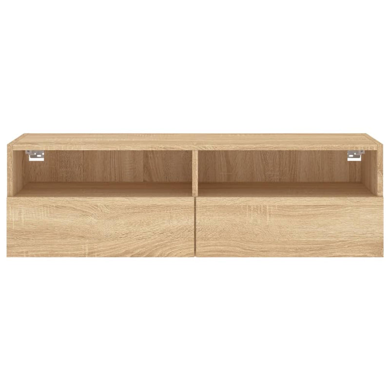 Comodă TV de perete, stejar sonoma, 100x30x30 cm lemn prelucrat