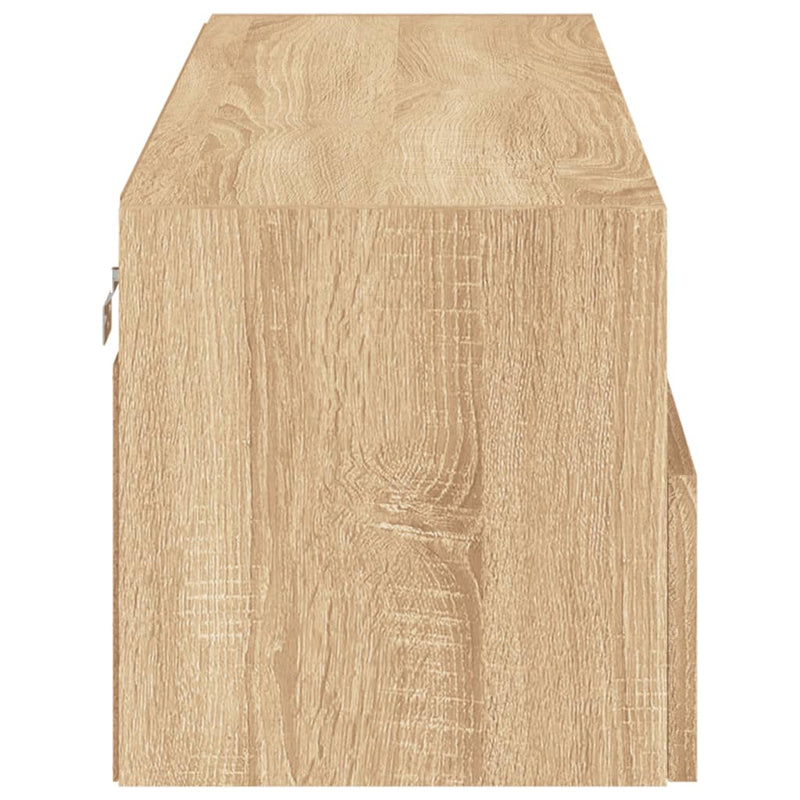 Comodă TV de perete, stejar sonoma, 100x30x30 cm lemn prelucrat