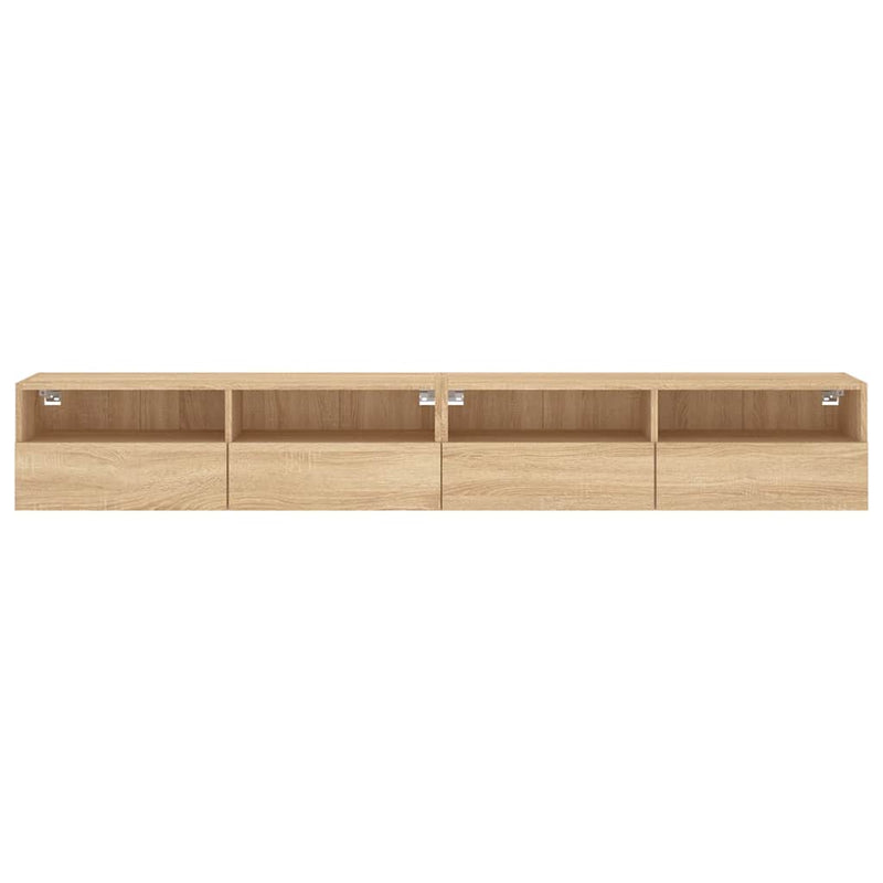 Dulapuri TV de perete 2 buc. stejar sonoma 100x30x30 cm lemn