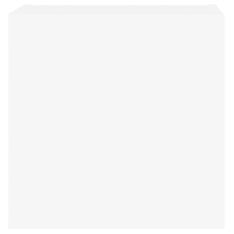 Comode TV de perete, 2 buc., alb, 40,5x30x40 cm, lemn prelucrat