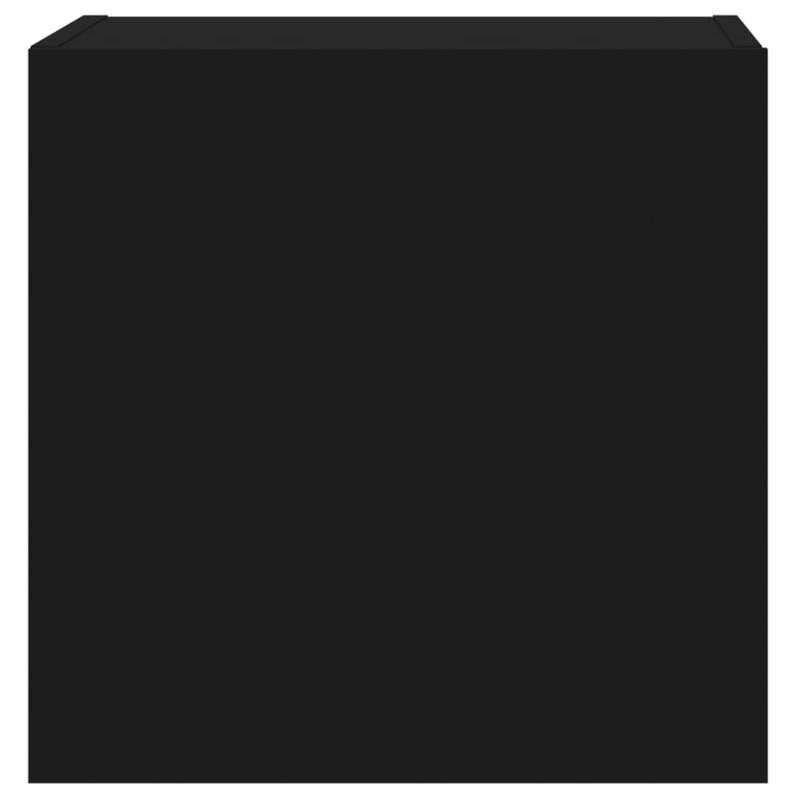 Comode TV de perete, 2 buc. negru, 40,5x30x40 cm lemn prelucrat